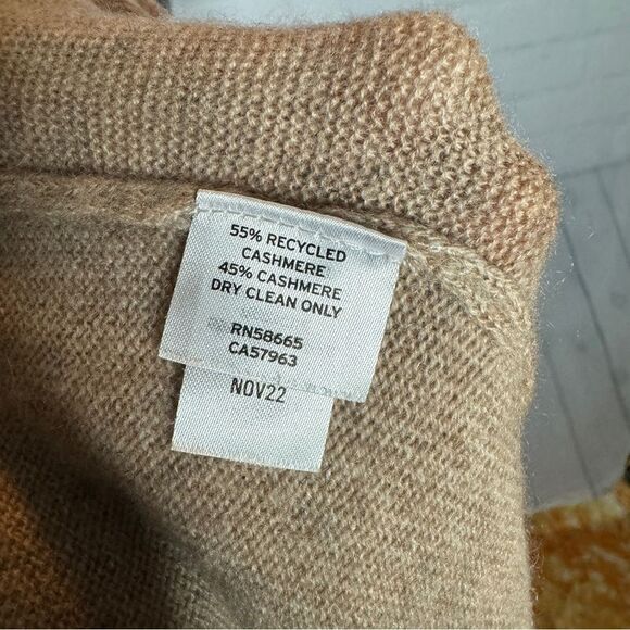 NEW Nordstrom tan cashmere knit straight leg jumpsuit size large luxurious - Picture 8 of 11